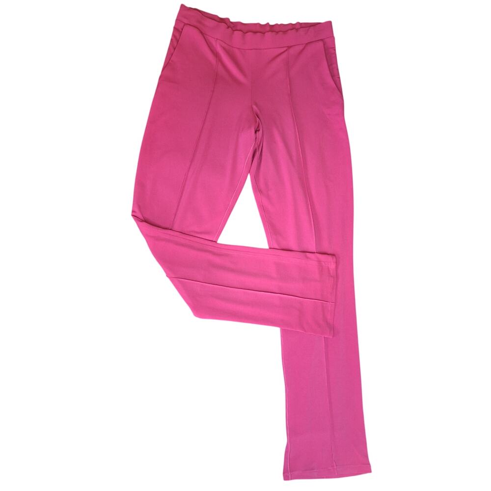 Eva Varro Magenta Pink Pull On Stretch Slacks Pants Women Size M Handcrafted USA